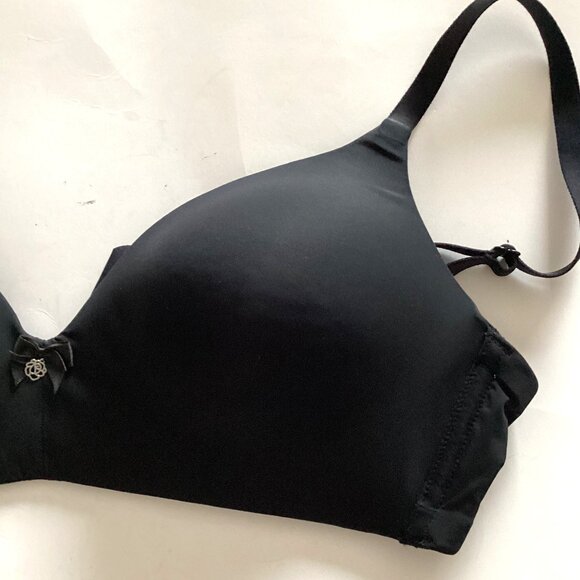 La Vie en Rose Women's Black T-Shirt Bra Adjustable Bra Straps 34D - Picture 3 of 10